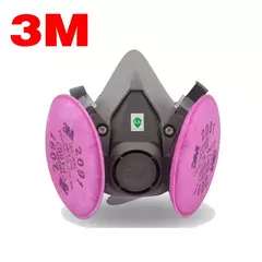 Meia Máscara Facial de Gás 3M 6200 com Filtros – Proteção Avançada Contra Gases e Partículas - loja online