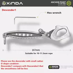 Xinda Escalada Descender Aço desativada Big Dipper Descender para Trabalhar em - comprar online