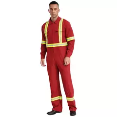 Fatos de trabalho com listras reflexivas para homens e mulheres Uniforme