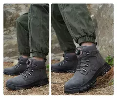 Botas de Trabalho com Botão Rotativo para Homens - comprar online