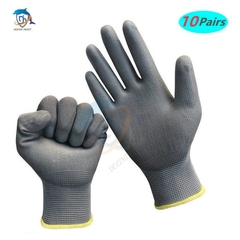 Luvas de Nylon com Revestimento em PU para Proteção no Trabalho Industrial - MDSecurPro