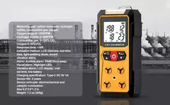 Medidor do detector de gás 4 em 1, oxigênio, O2, monóxido de carbono, CO, H2S - MDSecurPro