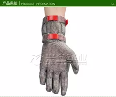 XYEHS-Luva Full-Dedo resistente ao corte, Nível Manguito Estendido 5, Aço inox