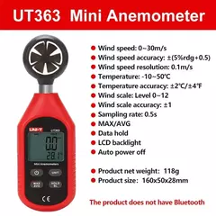 UNI-T UT383/UT383BT Medidor de Luz, UT363/UT363BT Anemômetro, UT353/UT353BT Medidor de Ruído, UT333/UT333BT Termo-higrômetro Digital com Bluetooth na internet