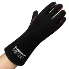 Arcaptain luvas de soldagem trabalho soldador cowskin couro churrasco luva grill