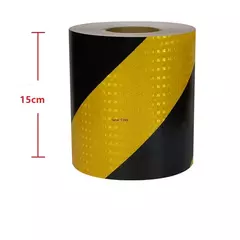 Satop Cinta - Fita Adesiva Reflexiva Impermeável Amarelo-Preto - MDSecurPro