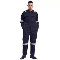 Macacão de Trabalho Leve Masculino Contra Poeira com Tiras Reflexivas - MDSecurPro