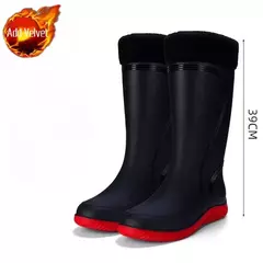 Botas de chuva longas impermeáveis para homens, sapatos masculinos de cultivo, na internet