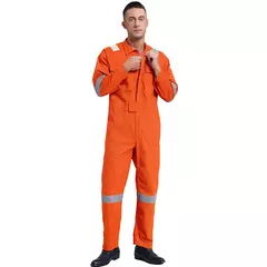 Macacão de Trabalho Leve Masculino Contra Poeira com Tiras Reflexivas - MDSecurPro