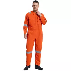 Macacão de Trabalho Leve Masculino Contra Poeira com Tiras Reflexivas