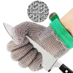 Imagem do Luva de malha de aço inoxidável da correia plástica corte resistente do corte