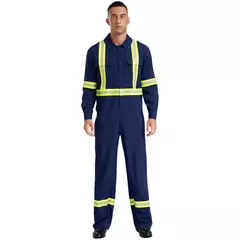 Fatos de trabalho com listras reflexivas para homens e mulheres Uniforme