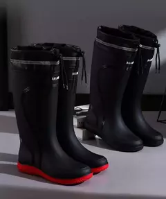 Imagem do Botas de chuva longas impermeáveis para homens, sapatos masculinos de cultivo,