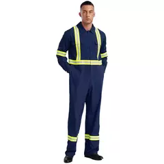 Imagem do Fatos de trabalho com listras reflexivas para homens e mulheres Uniforme