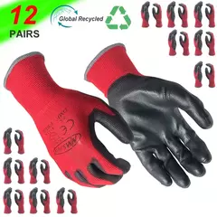 Luvas de Segurança para Jardinagem - PU1350RBLKa-DMF/12