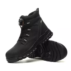 Botas de Trabalho com Botão Rotativo para Homens