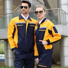 Conjunto de roupas de trabalho de manga comprida masculina, uniformes de oficina - comprar online