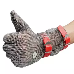 XYEHS-Luva Full-Dedo resistente ao corte, Nível Manguito Estendido 5, Aço inox