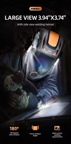 Capacete de Soldagem com Escurecimento Automático ANDELI - Modelo ADLMOONLED na internet