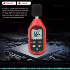 UNI-T UT383/UT383BT Medidor de Luz, UT363/UT363BT Anemômetro, UT353/UT353BT Medidor de Ruído, UT333/UT333BT Termo-higrômetro Digital com Bluetooth - loja online