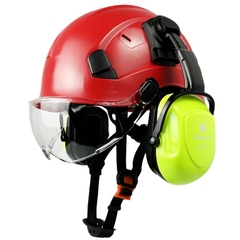 Capacete De Segurança Com Óculos De Proteção e Auriculares - loja online
