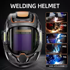 Capacete de Soldagem com Escurecimento Automático ANDELI - Modelo ADLMOONLED