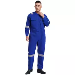 Macacão de Trabalho Leve Masculino Contra Poeira com Tiras Reflexivas - comprar online