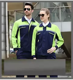 Conjunto de roupas de trabalho de manga comprida masculina, uniformes de oficina - MDSecurPro