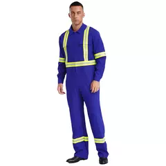 Fatos de trabalho com listras reflexivas para homens e mulheres Uniforme - comprar online