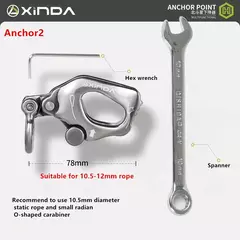 Xinda Escalada Descender Aço desativada Big Dipper Descender para Trabalhar em - MDSecurPro