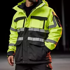 Jaqueta De Segurança Reflexiva Para O Inverno, Macacão Amarelo, Capa De Chuva