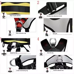 Arnês de Escalada Profissional de Corpo Inteiro – Ideal para Escalada e Trabalho em Altura - comprar online