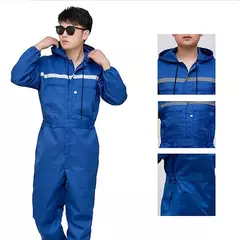 Imagem do Macacão de trabalho masculino roupas de trabalho de segurança com tiras reflexivas