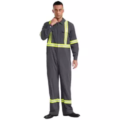 Fatos de trabalho com listras reflexivas para homens e mulheres Uniforme - comprar online
