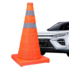 Cone Retrátil de Sinalização de Segurança com listra reflexiva (45cm) - loja online