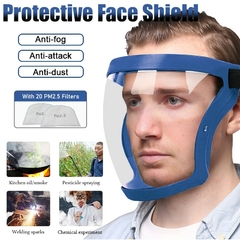 Protetor Facial Reutilizável de Segurança Full Face Resistente a Impactos