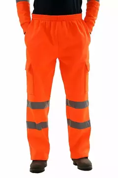 Imagem do Calças de jogging reflexivas listradas masculinas, calças de uniforme de trabalho