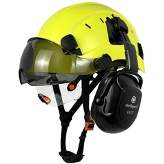 Capacete De Segurança Com Óculos De Proteção e Auriculares - comprar online