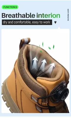 Imagem do Botas de Trabalho com Botão Rotativo para Homens