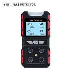 Detector de Gás Inflamável Portátil Industrial CO, H?S, O?, CH?, EX