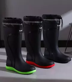 Botas de chuva longas impermeáveis para homens, sapatos masculinos de cultivo, na internet