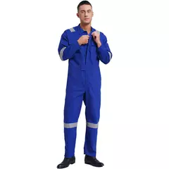 Macacão de Trabalho Leve Masculino Contra Poeira com Tiras Reflexivas - MDSecurPro