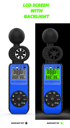 Imagem do IBUTG 3 em 1 anemômetro portátil HP-881W do medidor de velocidade do vento