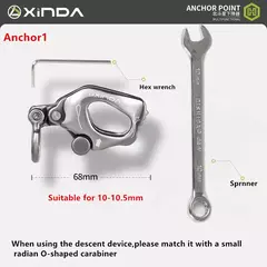 Xinda Escalada Descender Aço desativada Big Dipper Descender para Trabalhar em - MDSecurPro