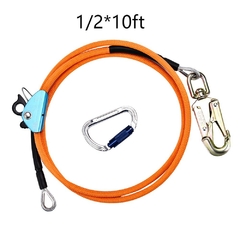 Kit de Cinturão Flip-line com Mosquetão Triplo de Fechamento para Trabalho em Altura
