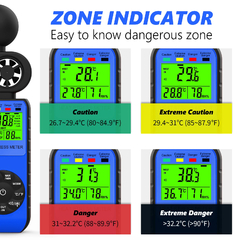 IBUTG 3 em 1 anemômetro portátil HP-881W do medidor de velocidade do vento - comprar online