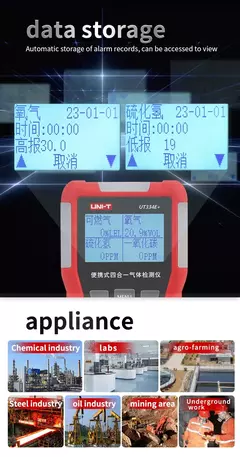 Detector de Gases Multifuncional UNI-T UT334E+ na internet