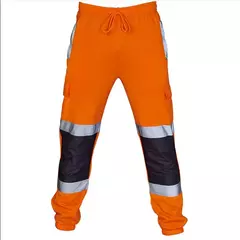 Calças de jogging reflexivas listradas masculinas, calças de uniforme de trabalho - MDSecurPro