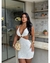 Vestido crochê bordado branco