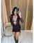 Conjunto tule marrom 